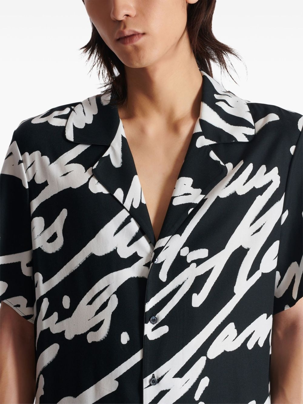 slogan-print shirt - 7