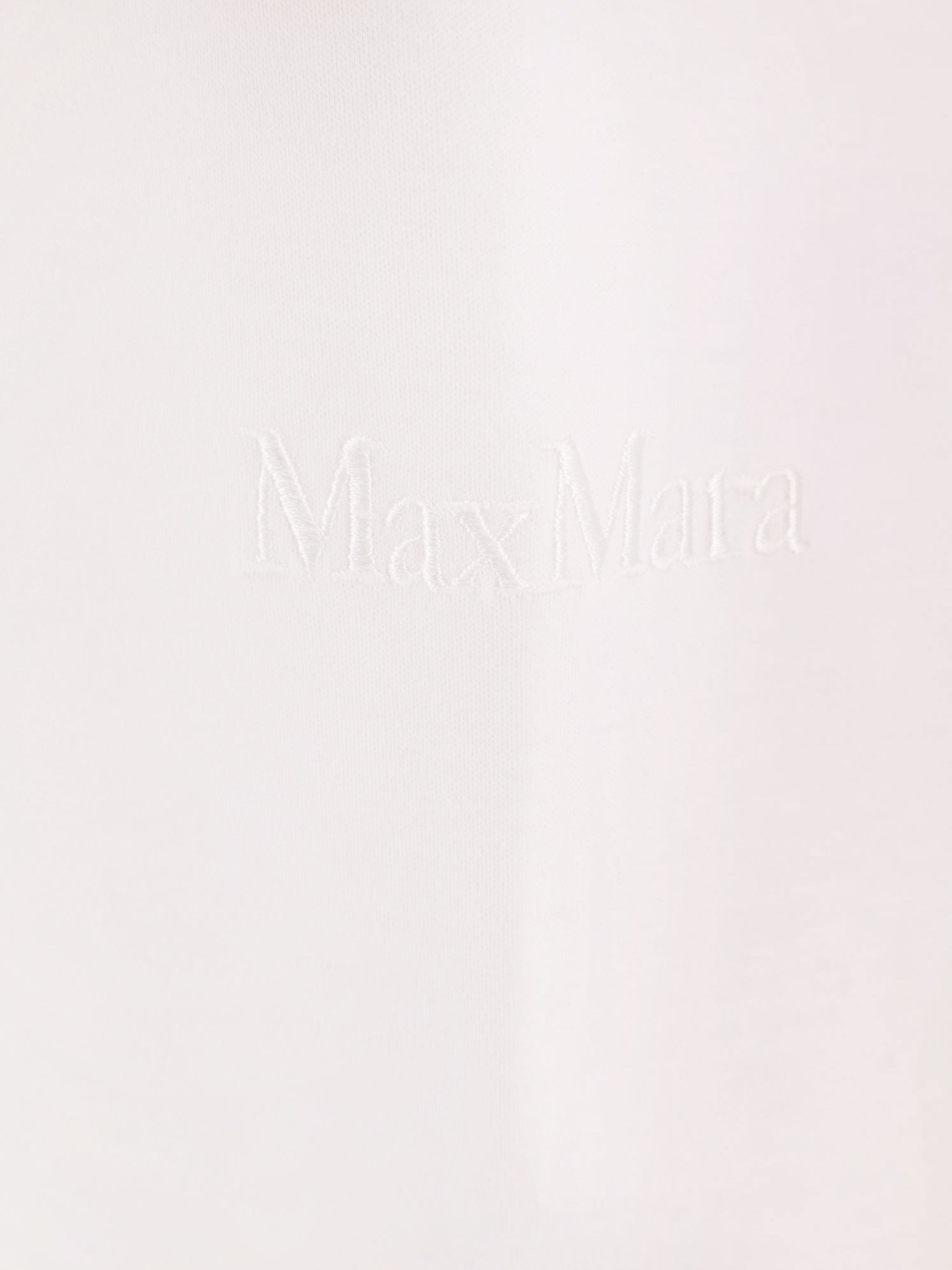 Max Mara Nerina Cotton T-Shirt With Max Mara Embroidery - 3