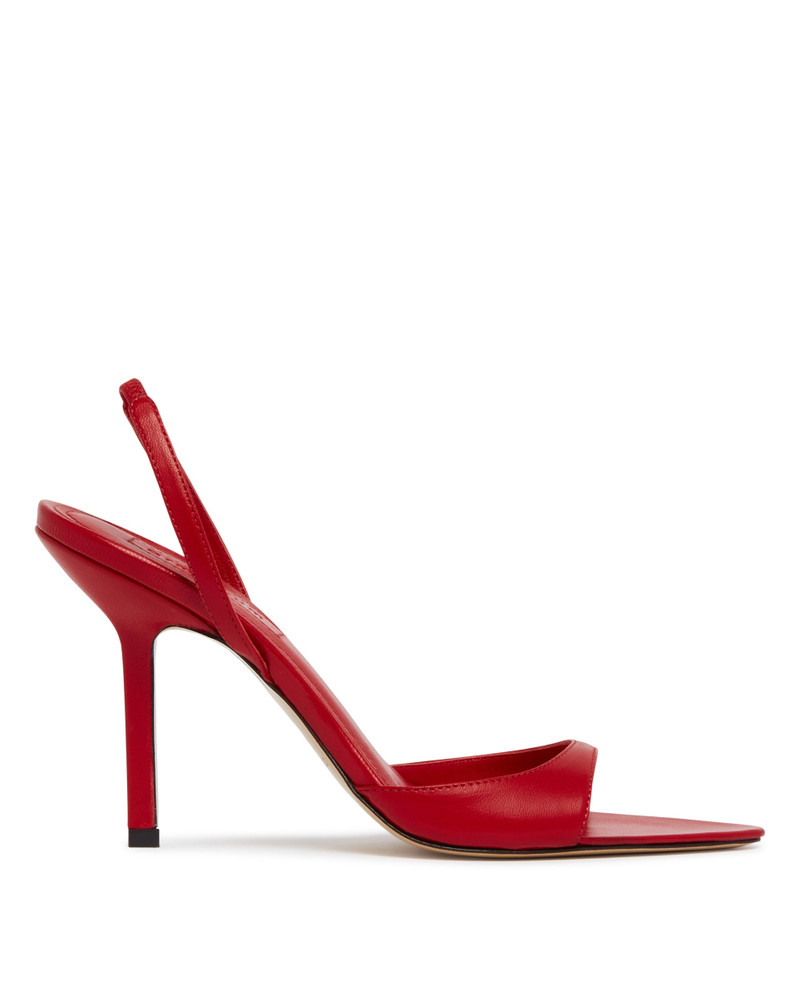 Red Giustina Leather Sandals 1