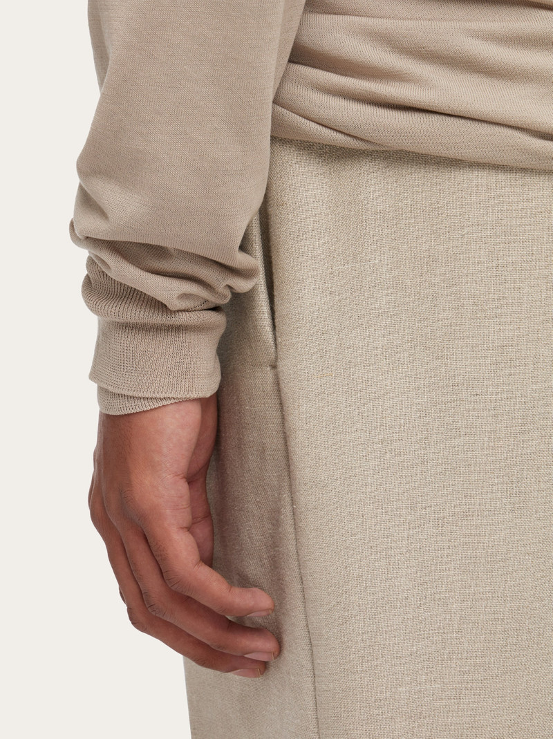 Layered crew neck sweater 5