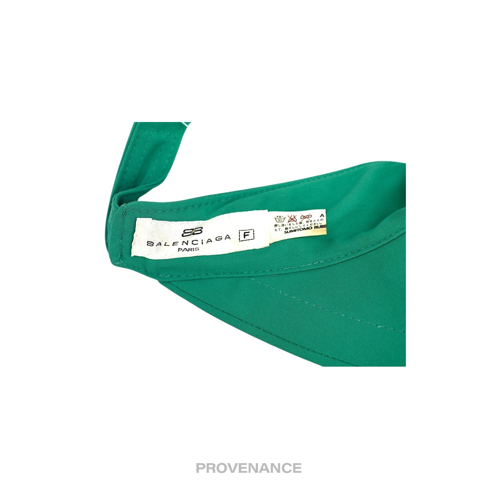 Balenciaga BB Logo Embroidered Visor - Green Vintage NOS - 7