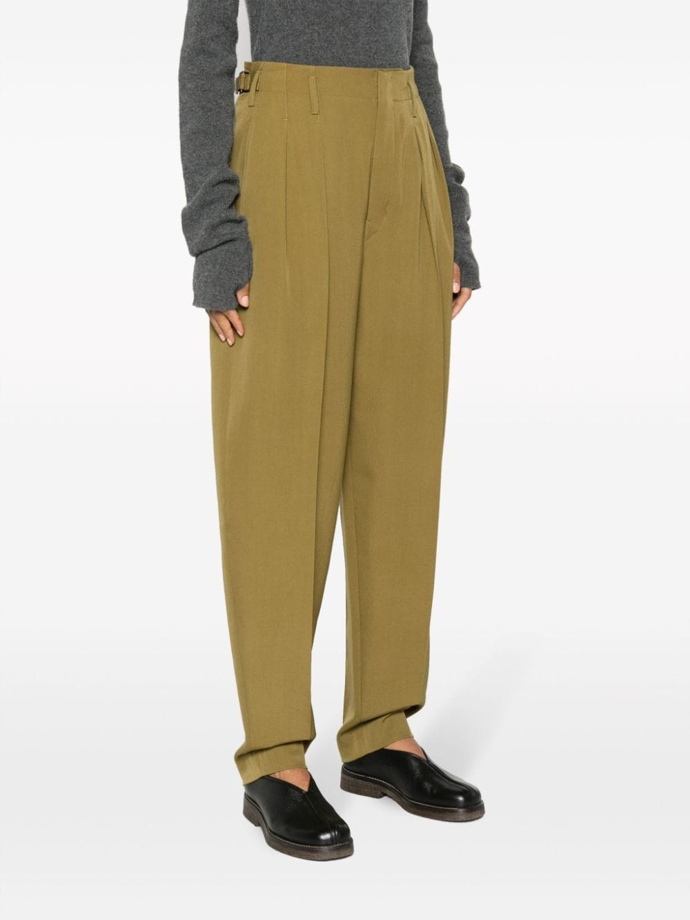 pleated virgin-wool trousers - 3