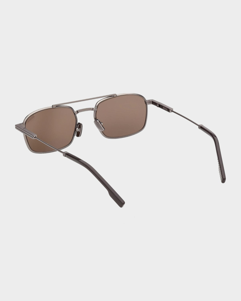 ZEGNA Men's Metal Aviator Sunglasses outlook