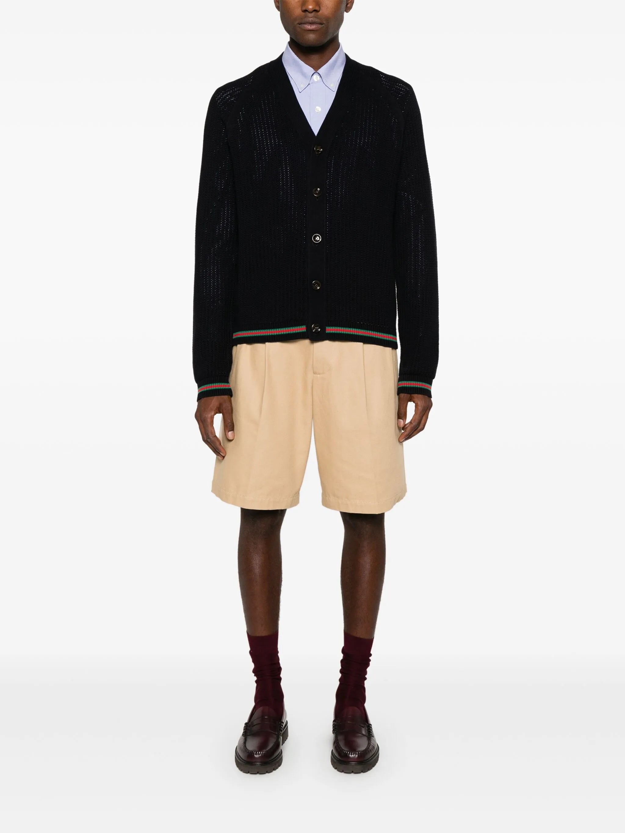 Gucci Web-stripe Trim Cardigan - 4