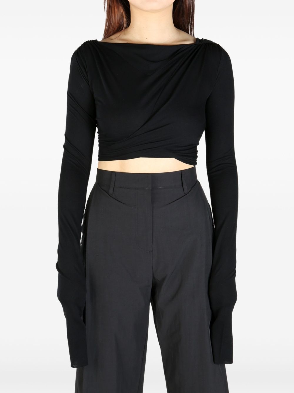 open-back cropped top - 2