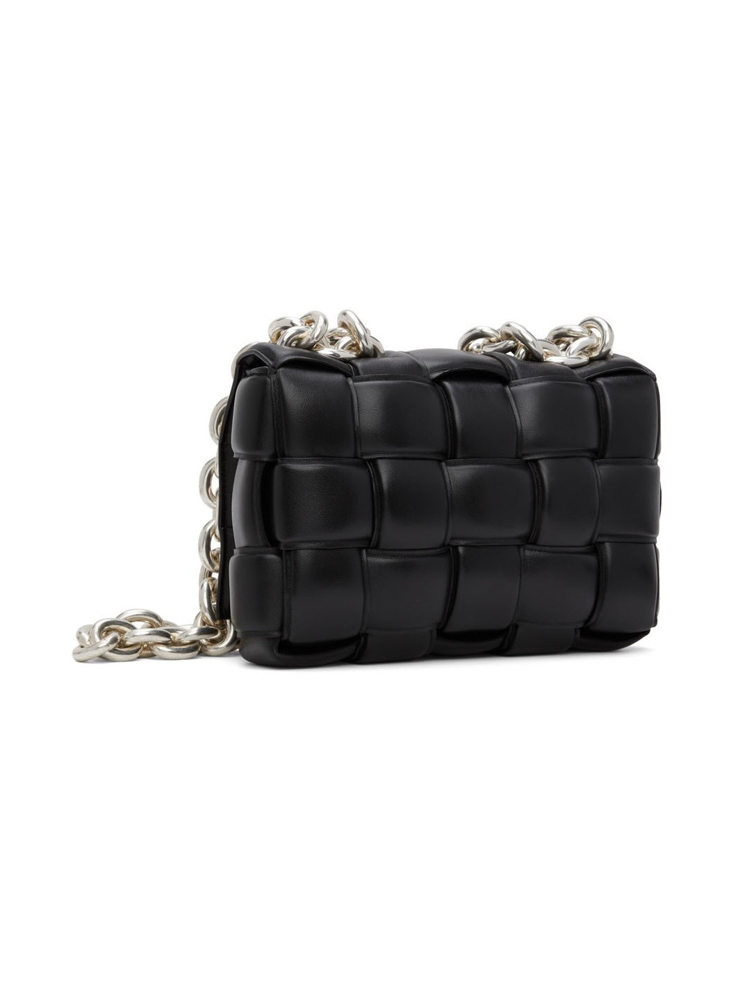 Black Padded Chain Cassette Bag - 3