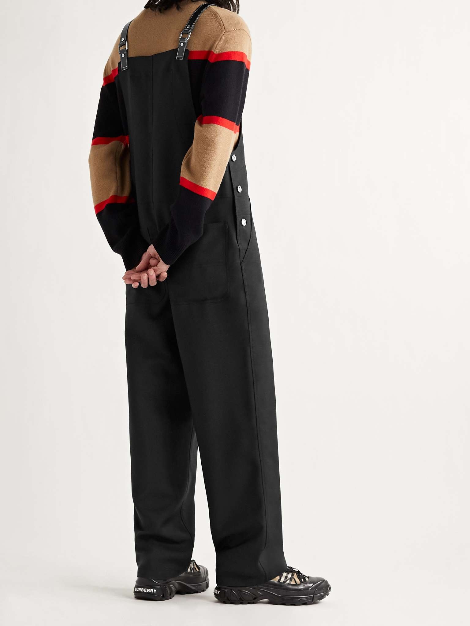 Leather-Trimmed Mohair and Virgin Wool-Blend Overalls - 4