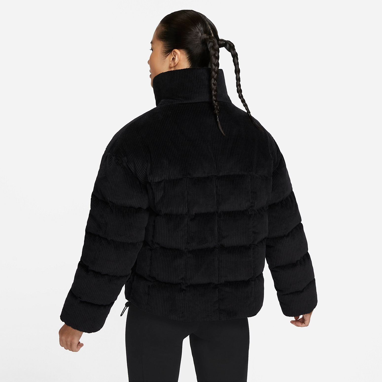 (WMNS) Nike Sportswear Essential Therma-FIT Oversize Corduroy Down Jacket 'Black' FD8214-010 - 5