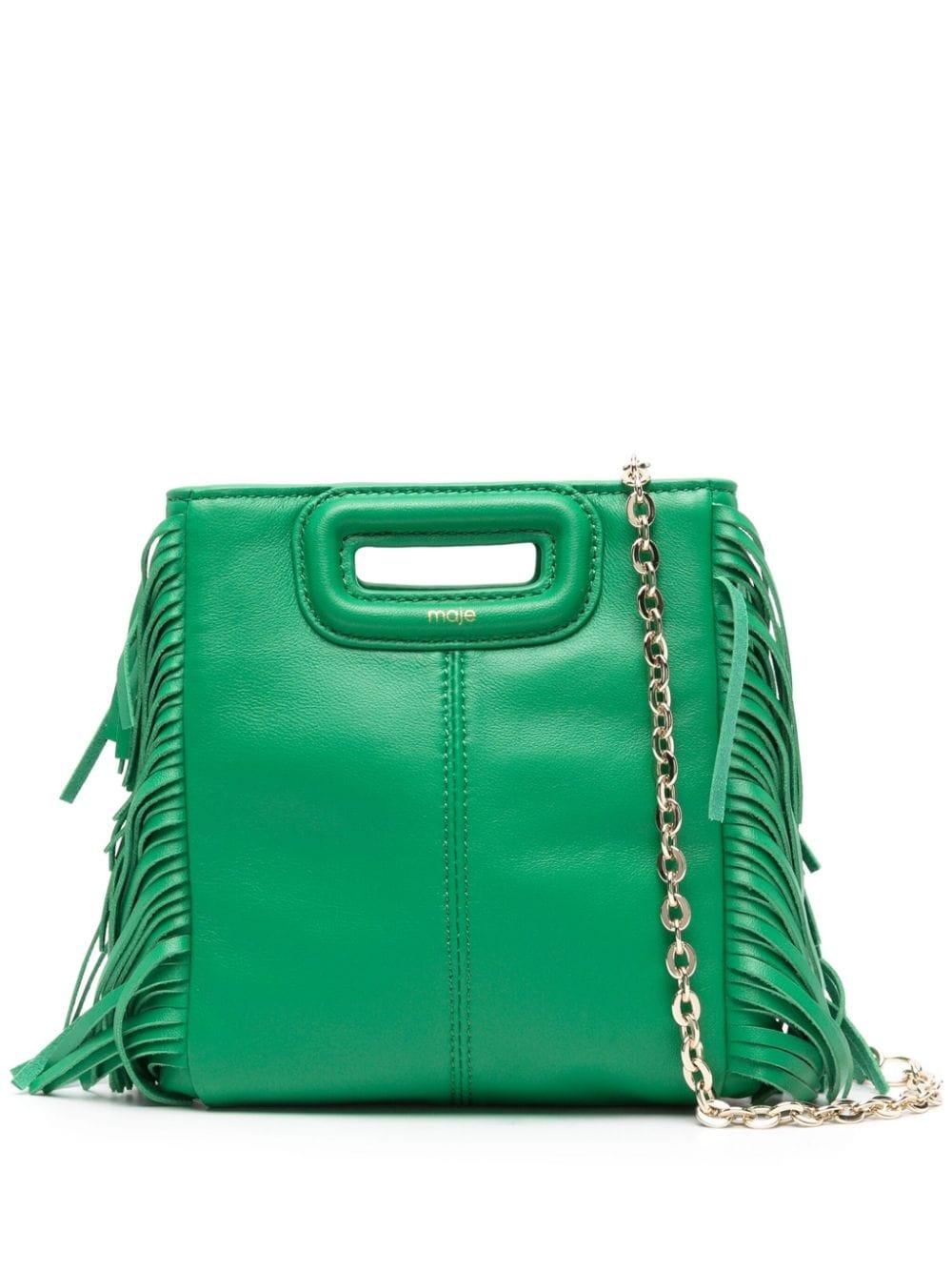 fringed leather crossbody bag - 1