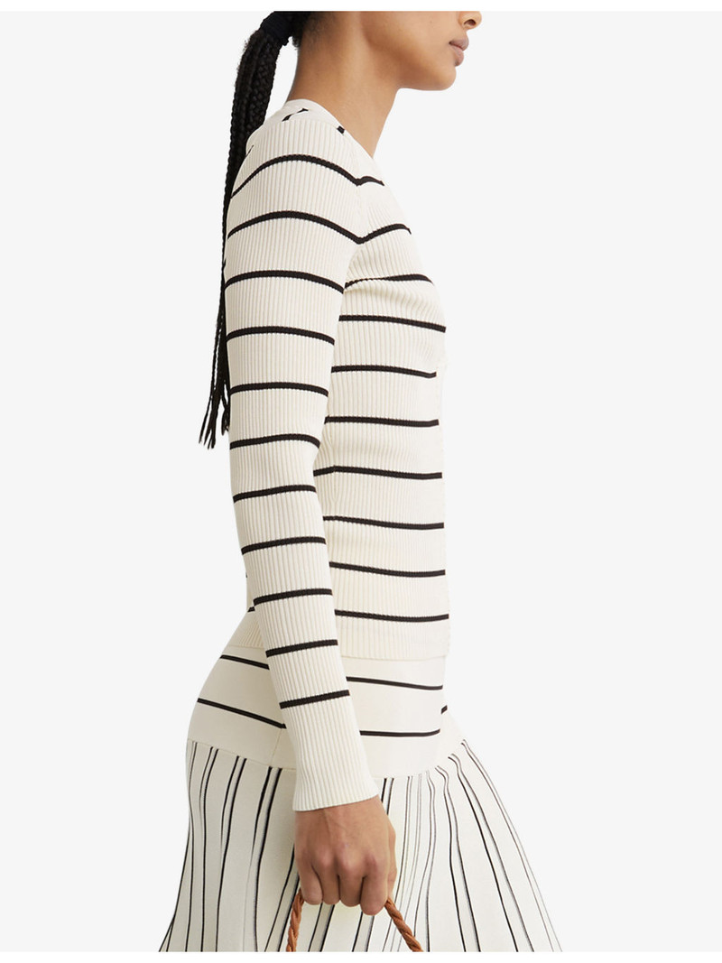Lauralee Stripe Ribbed Knitted Top 3