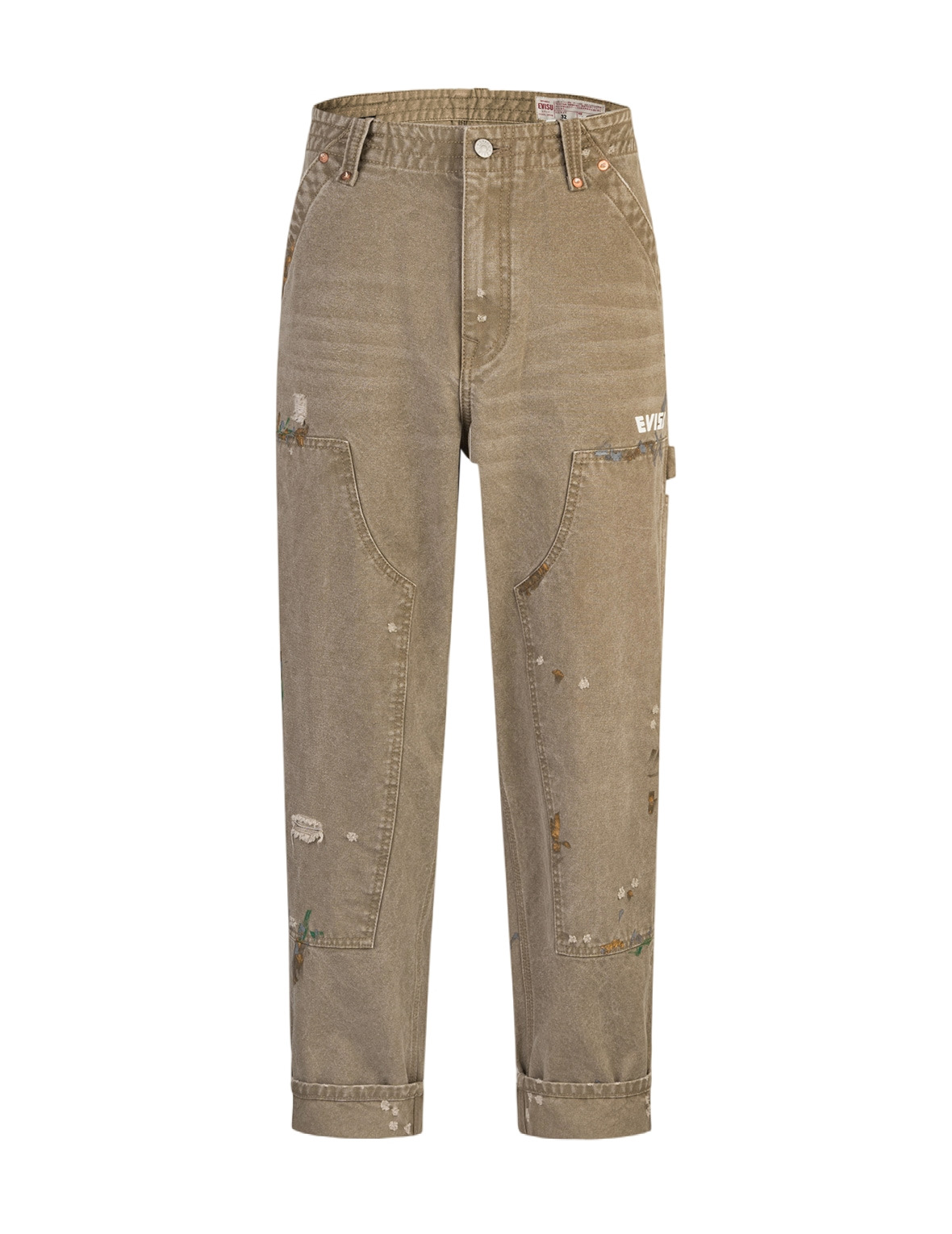 SEAGULL EMBROIDERY AND LOGO PRINT RELAX FIT WASHED PANTS - 15