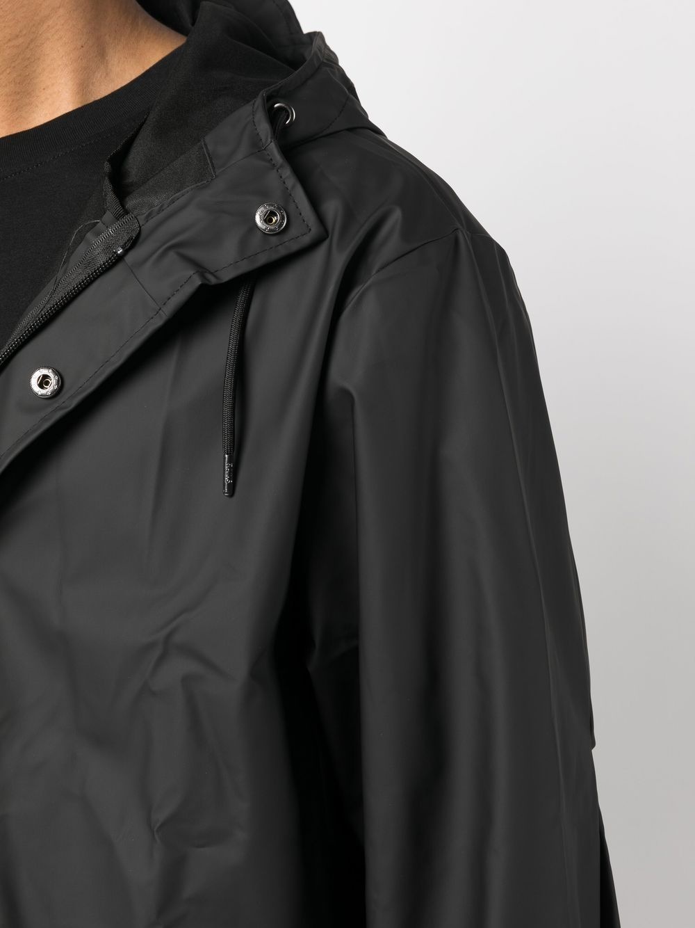 zip-up hooded raincoat - 6