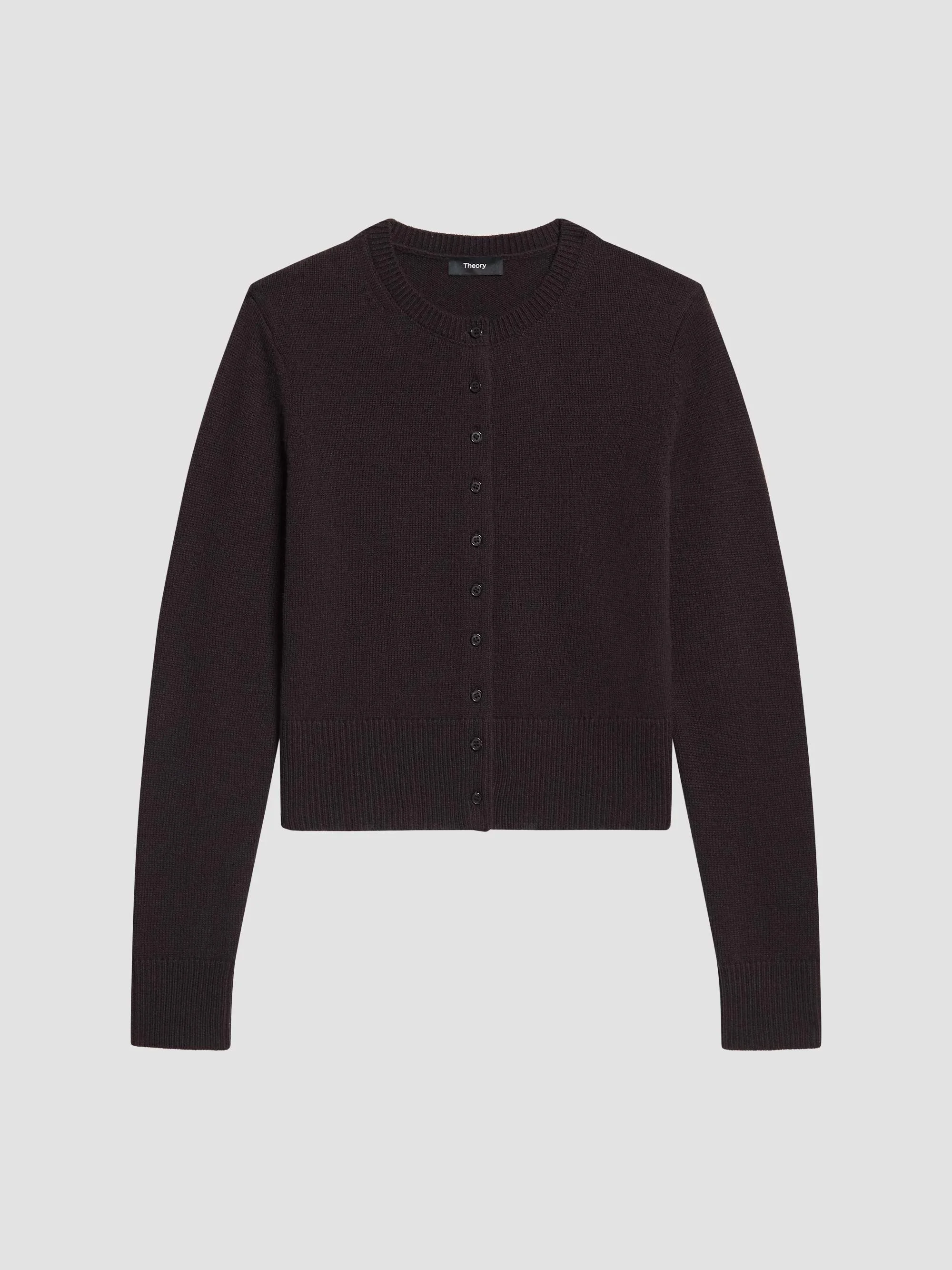 Women's Cashmere Crop Cardigan - Cacao - 1