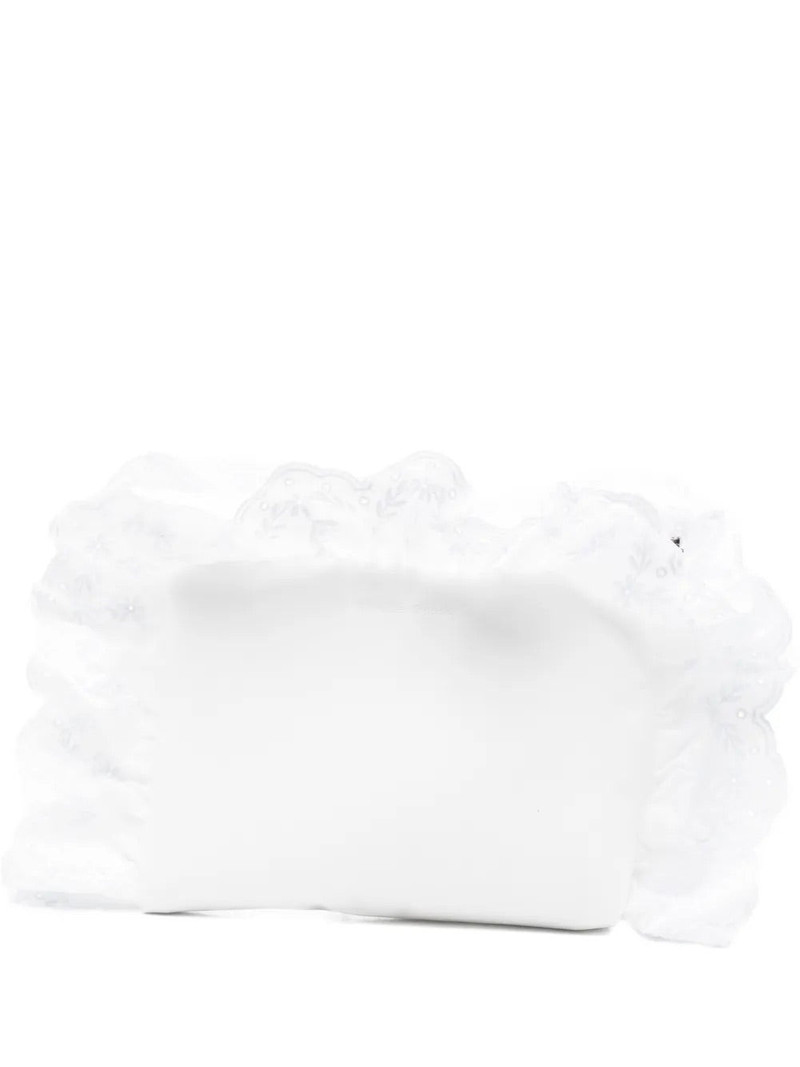 PILLOWCASE CLUTCH BAG WITH DAISY - WHITE 3