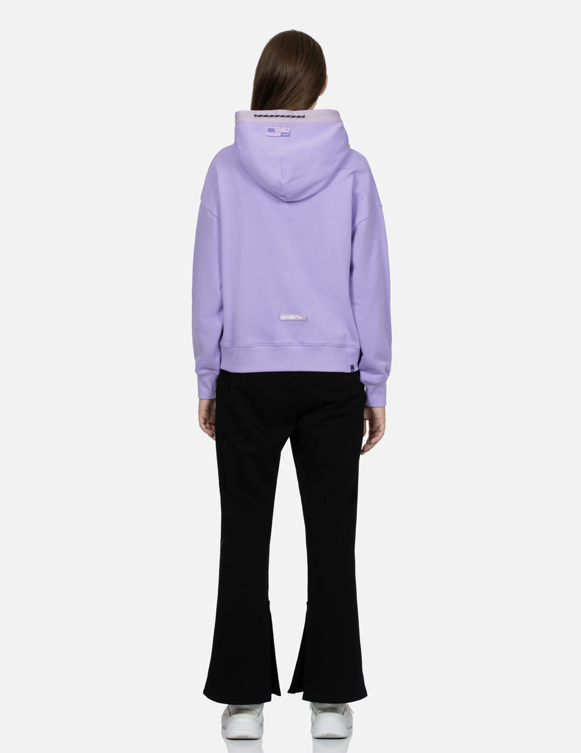 Seagull Print and Embroidery Loose Fit Hoodie - 6