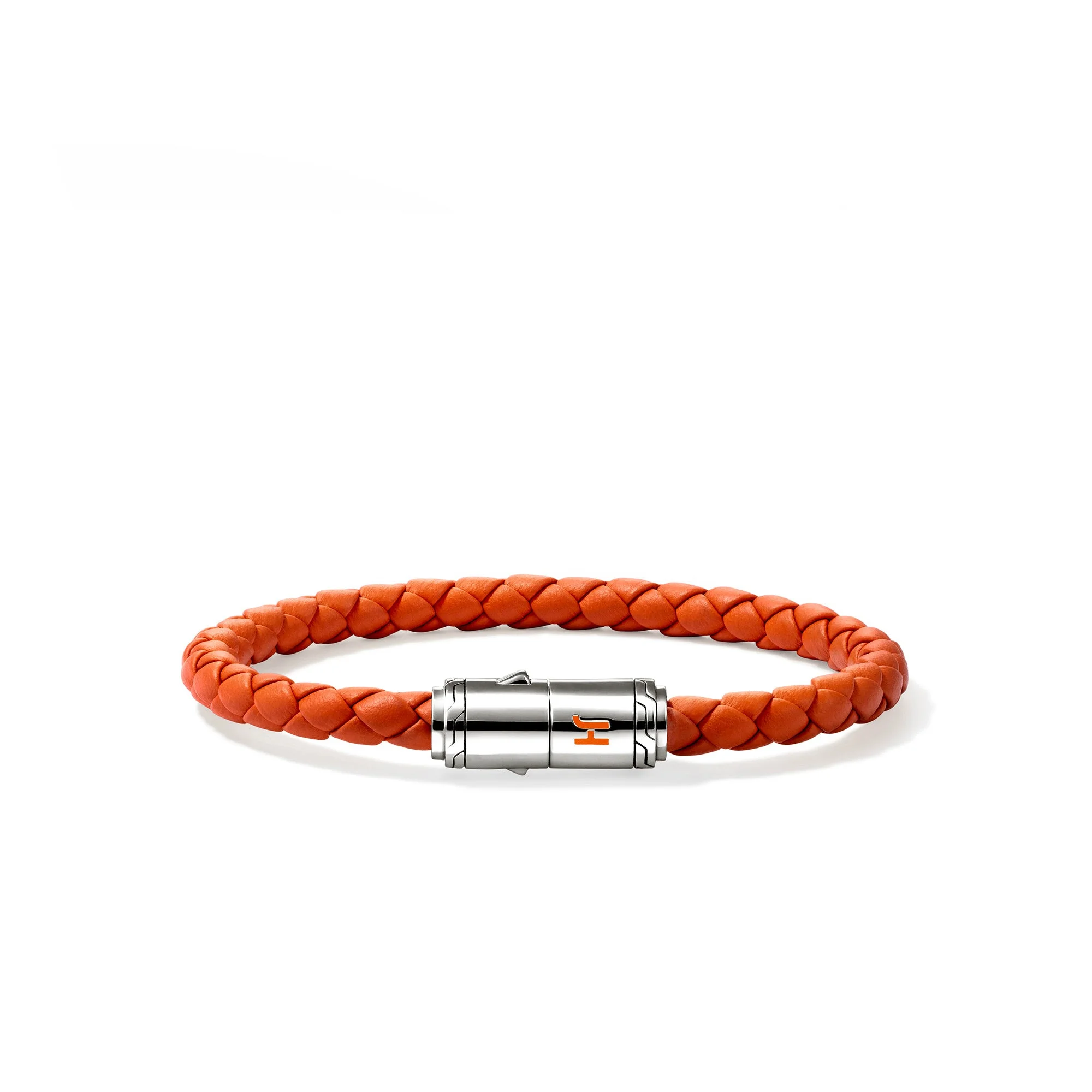 Leather Bracelet, Sterling Silver, 6MM - 1