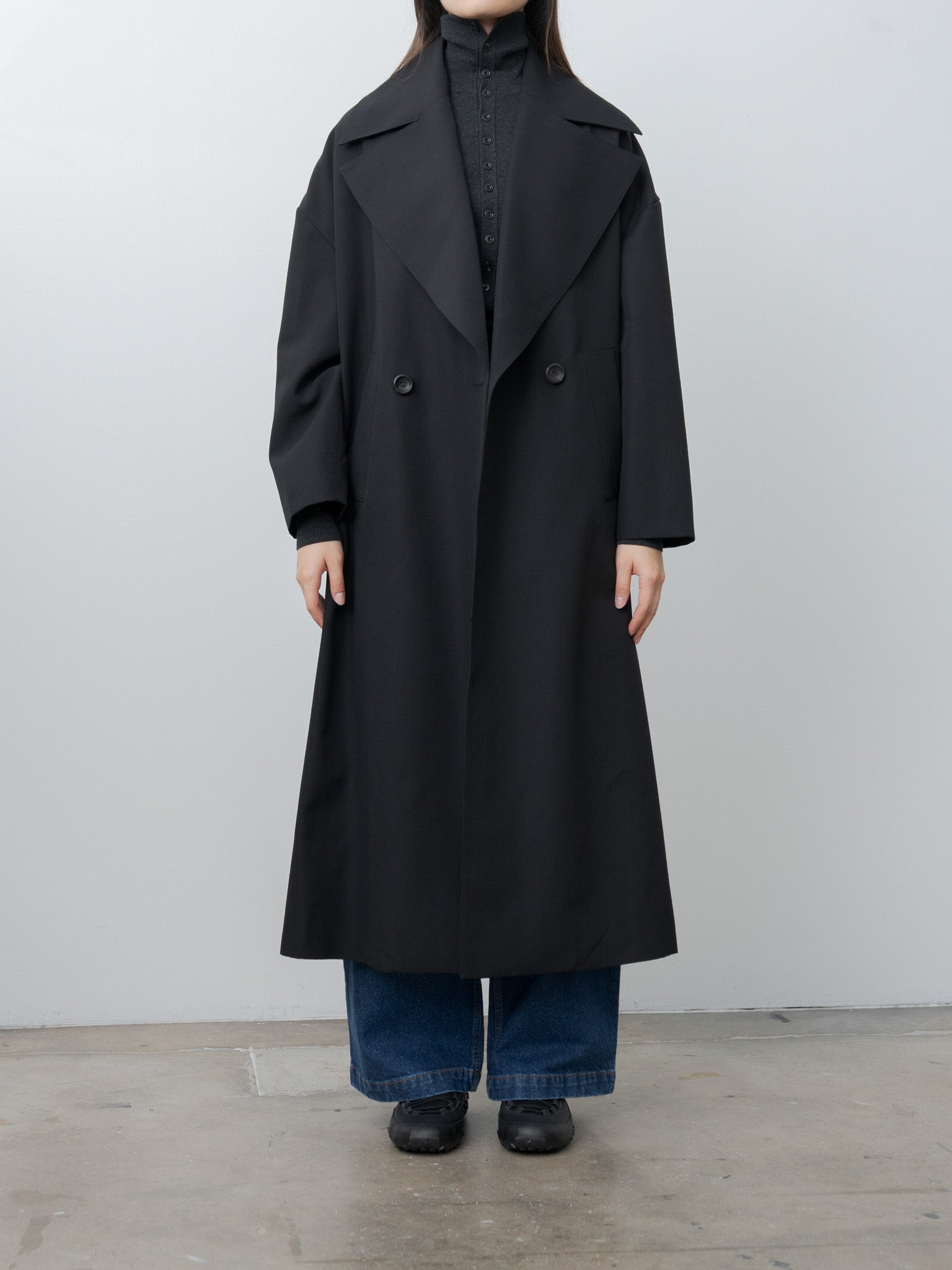 The Groundsman Coat - Compact Suiting Flint - 2