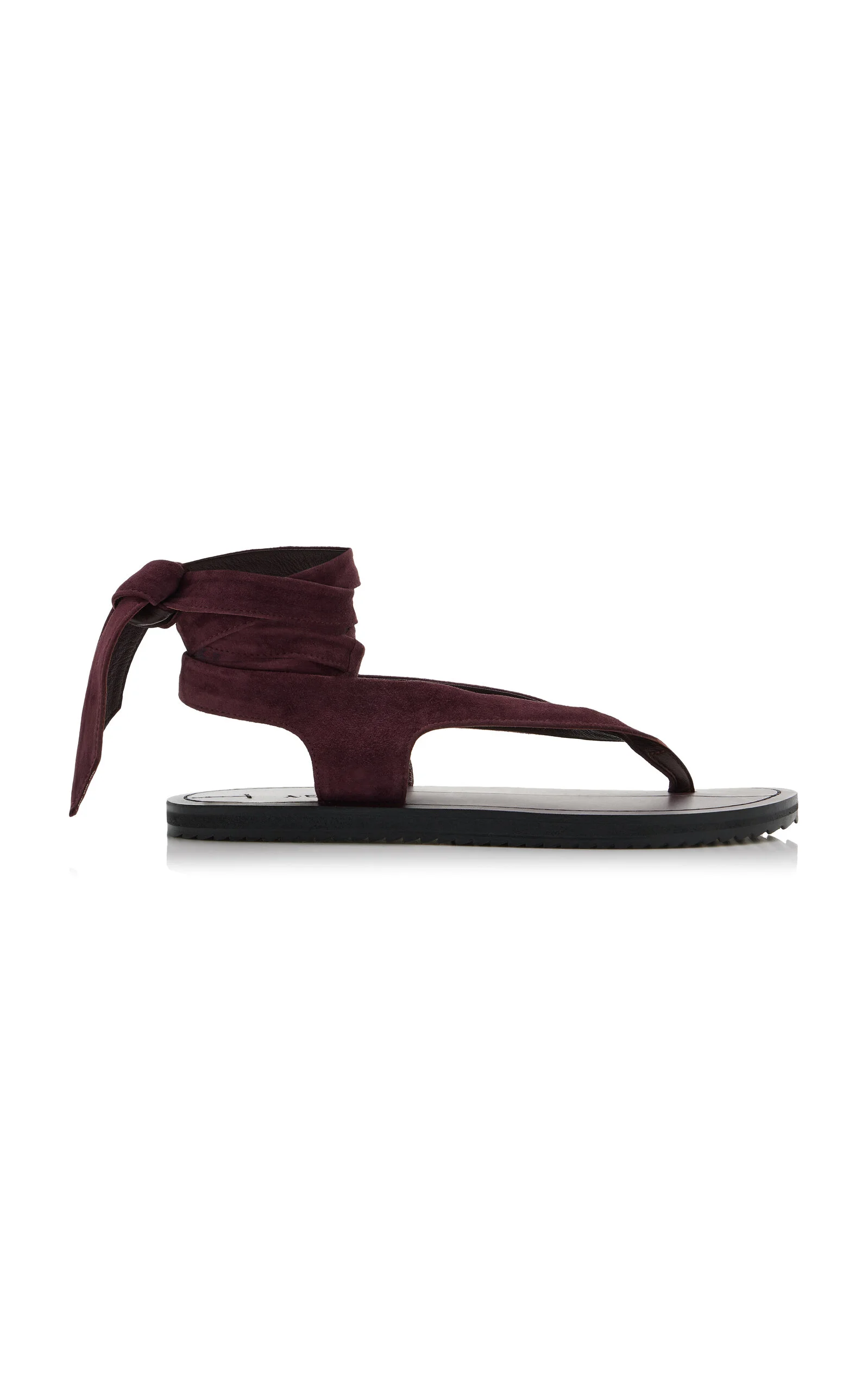 Elmer Lace-Up Suede Sandals burgundy - 1