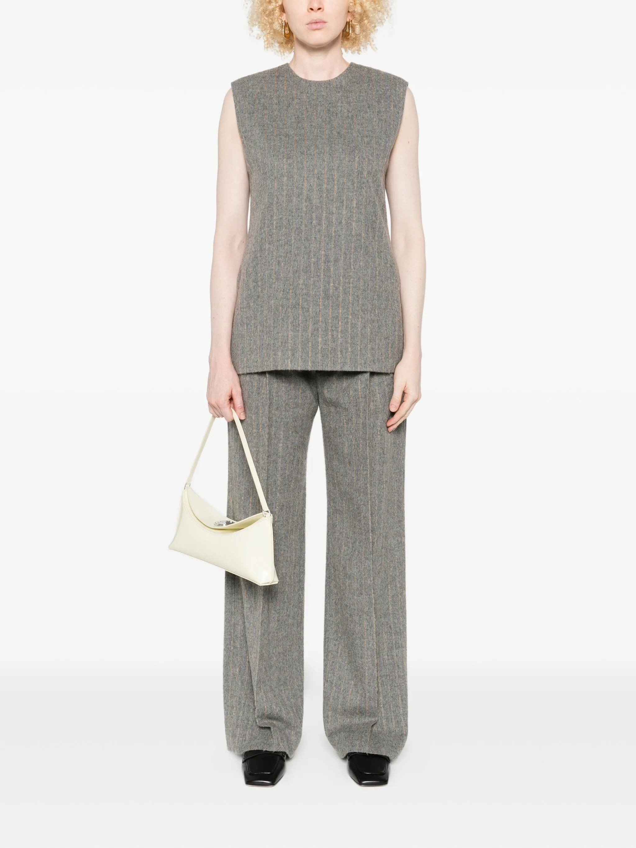 Carven Pinstripe Wool Trousers - 3
