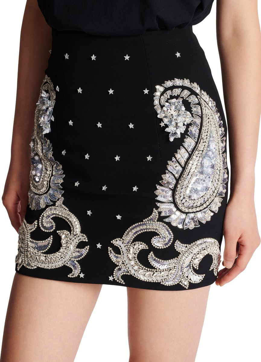 Paisley and Stars Embroidered Skirt - 5