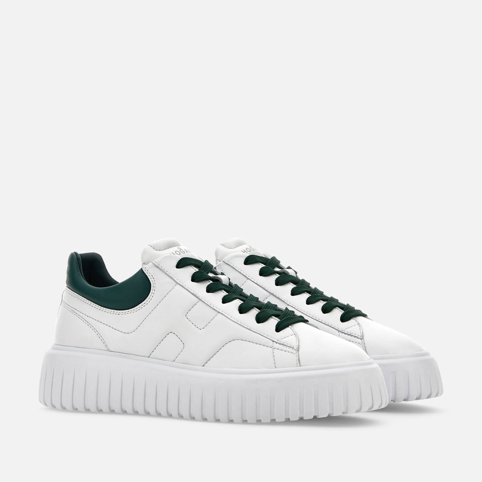 HOGAN Sneakers Hogan H-Stripes White Green | REVERSIBLE