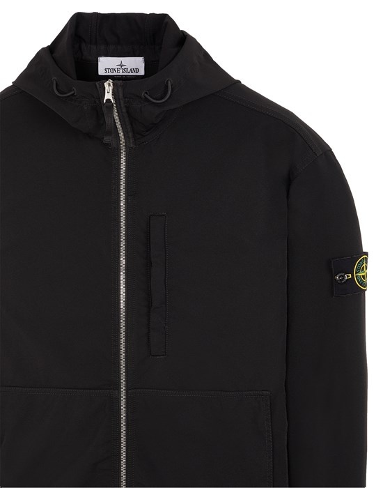 Stone Island 66853 77% RECYCLED STRETCH NYLON TWILL BLACK | REVERSIBLE