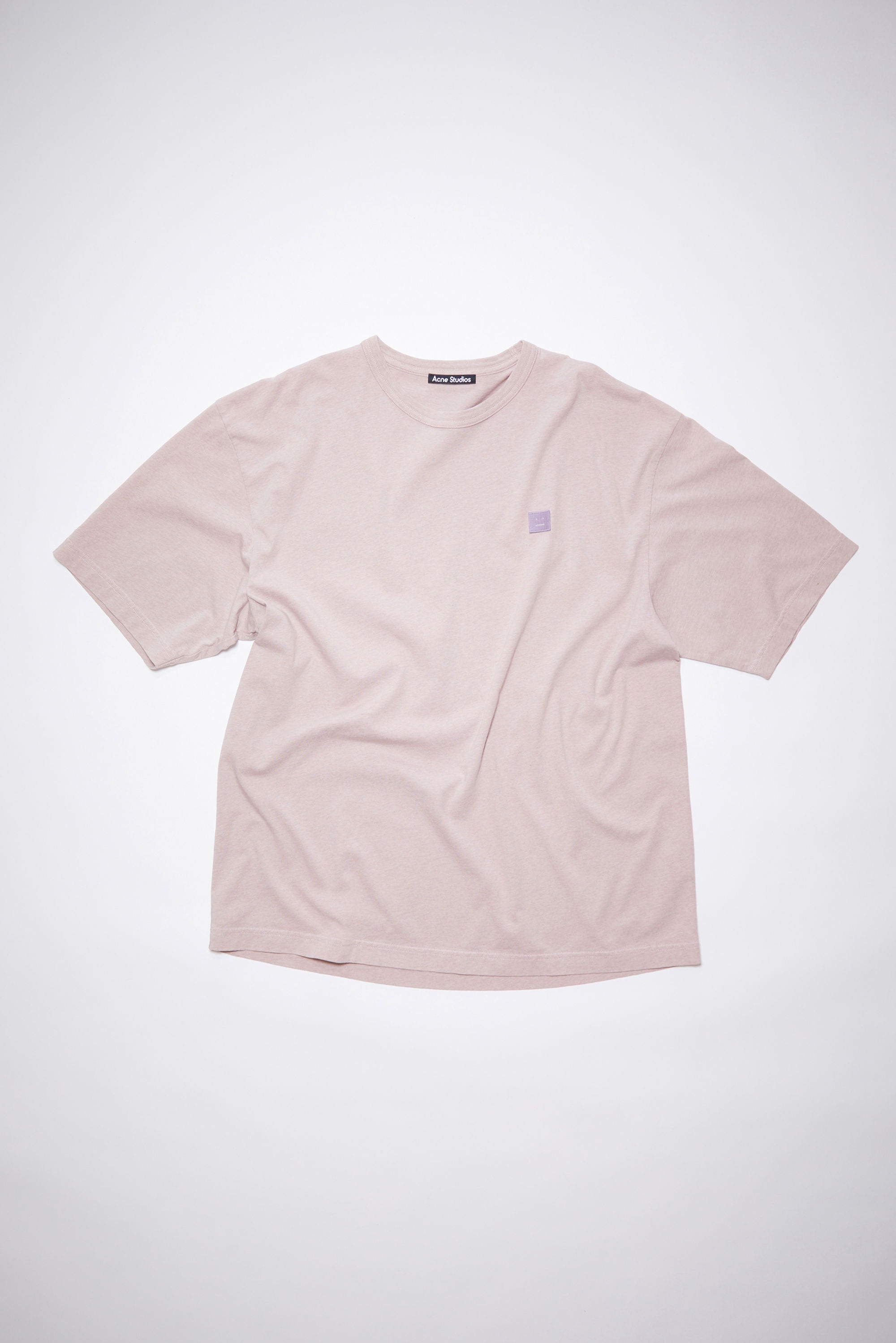 Crew neck t-shirt - Violet pink melange - 1