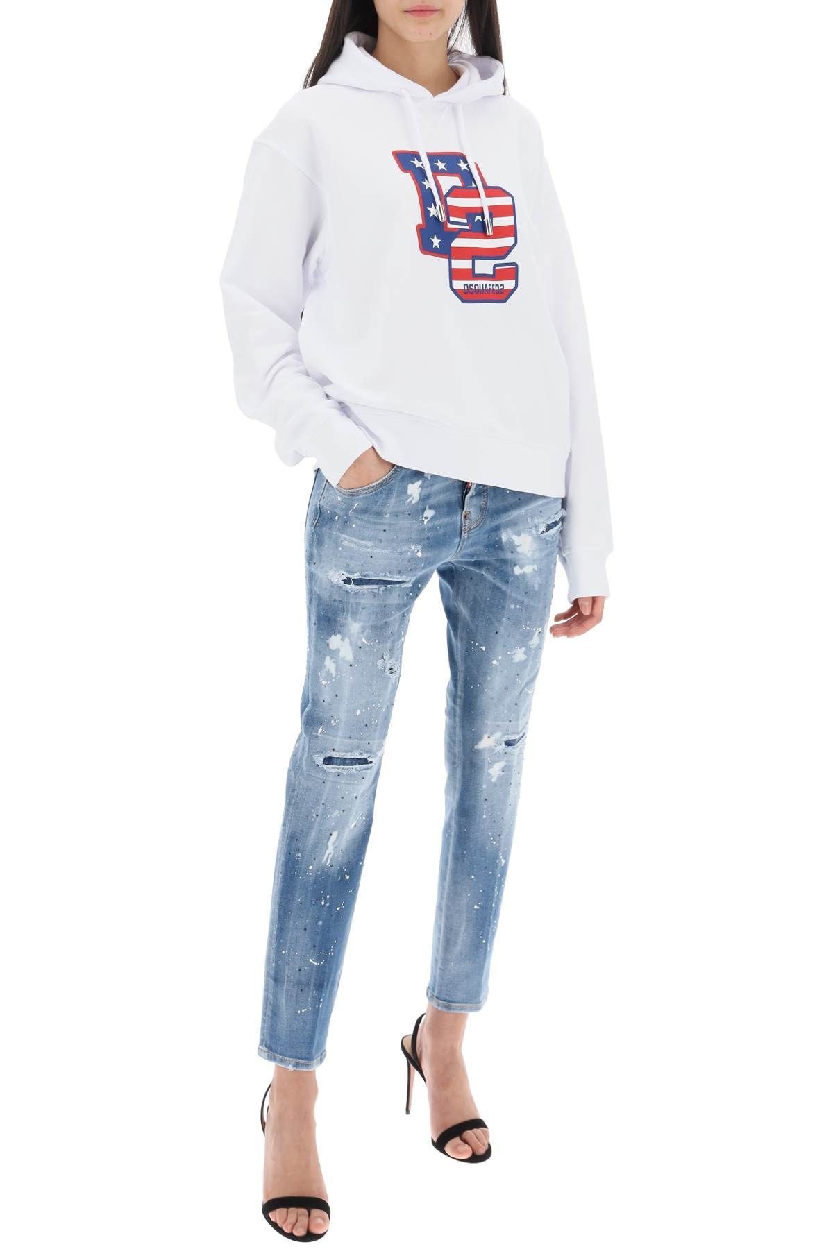 COOL GIRL JEANS IN MEDIUM ICE SPOTS WASH - 2