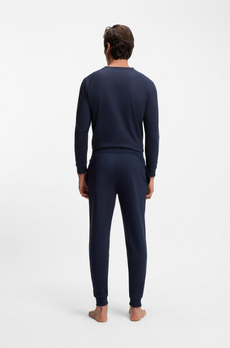 COTTON-TERRY TRACKSUIT BOTTOMS WITH LOGO AND STRIPES 4