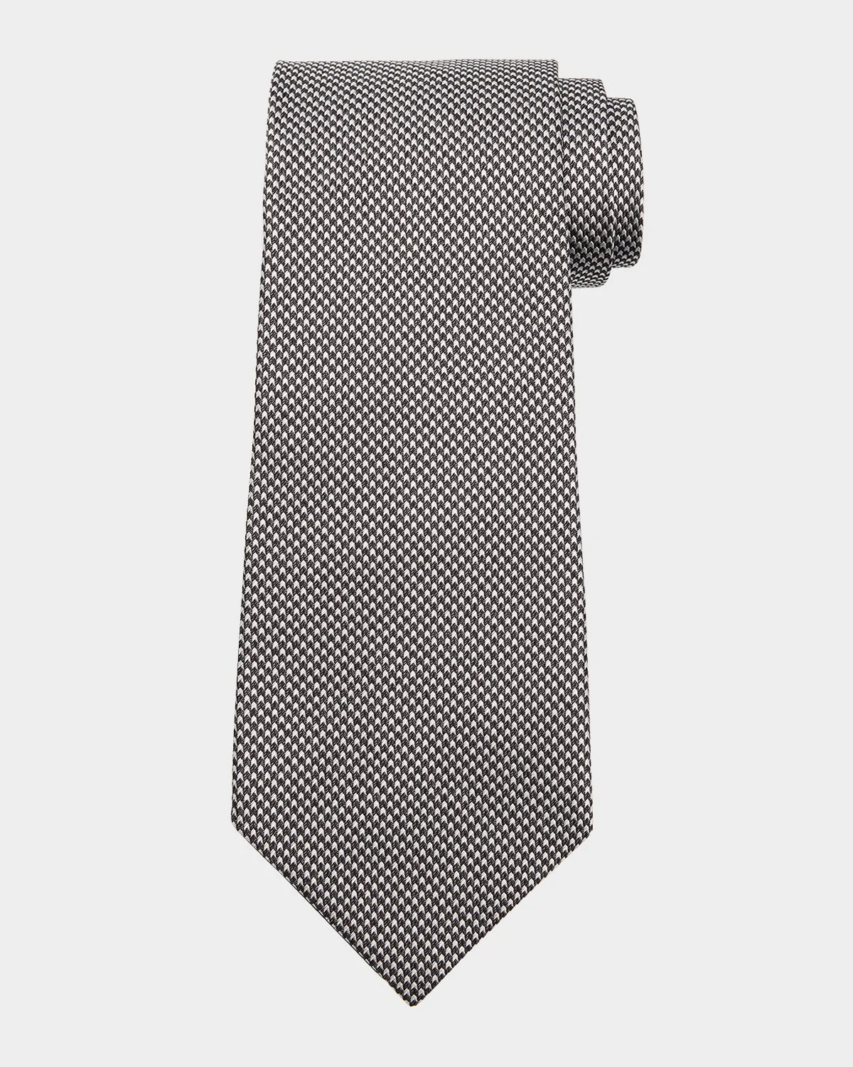 Men's Micro-Houndstooth Silk Tie - 1