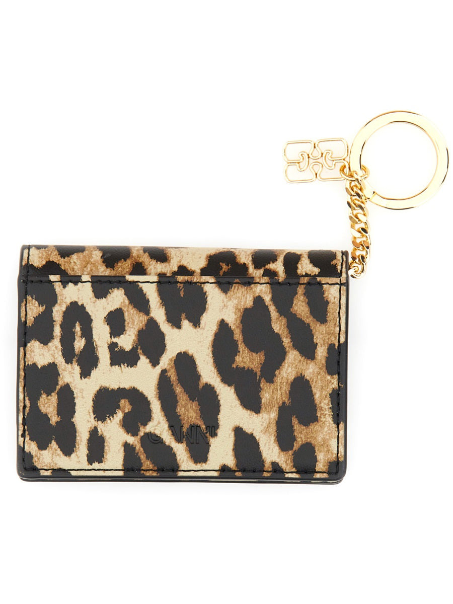 Ganni Women "Bou" Card Holder With Animal Motif - 2