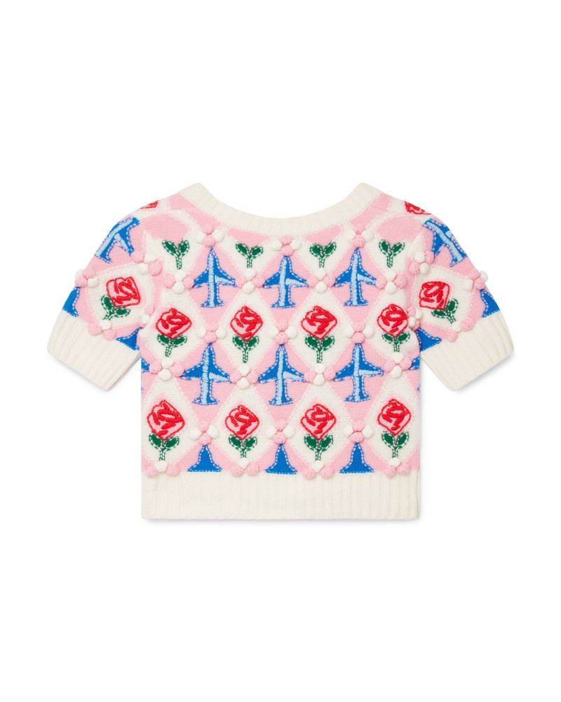 CASABLANCA Cropped Argyle Jumper outlook
