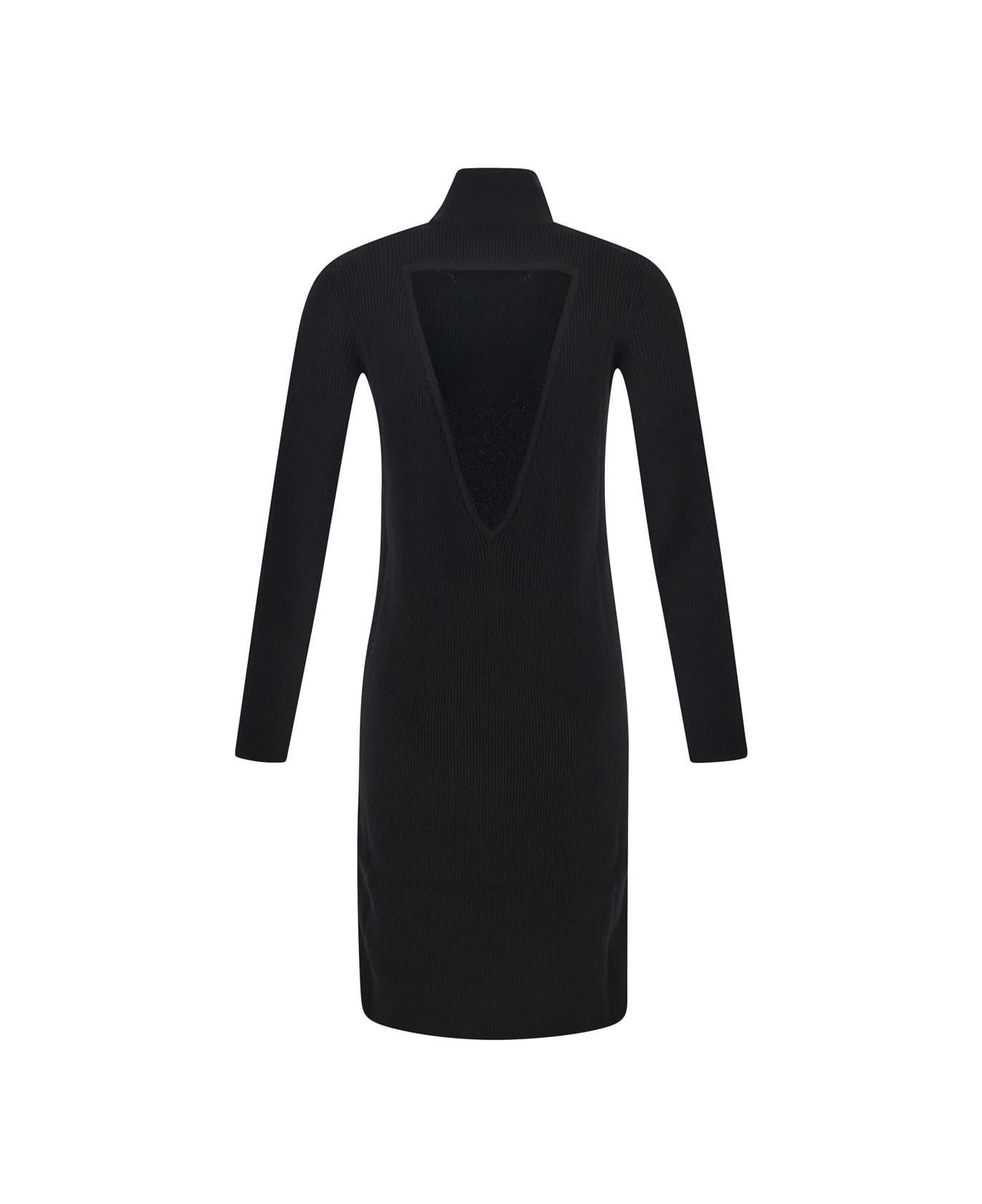 Stretch Wool Ribbed Dress - 2