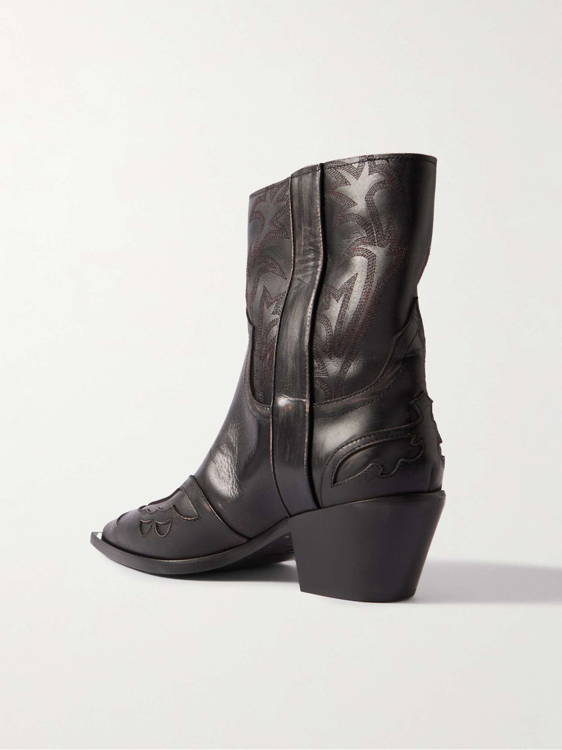 Distressed Leather Cowboy Boots 3