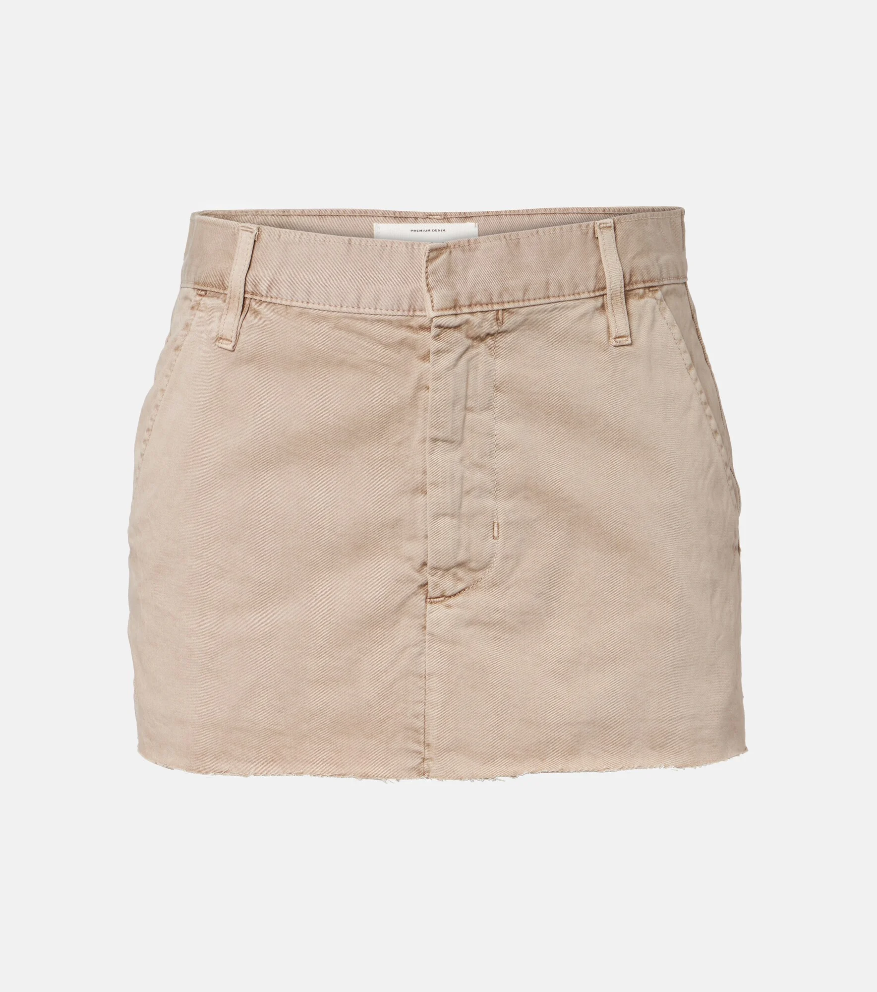 Chino cotton canvas miniskirt - 1