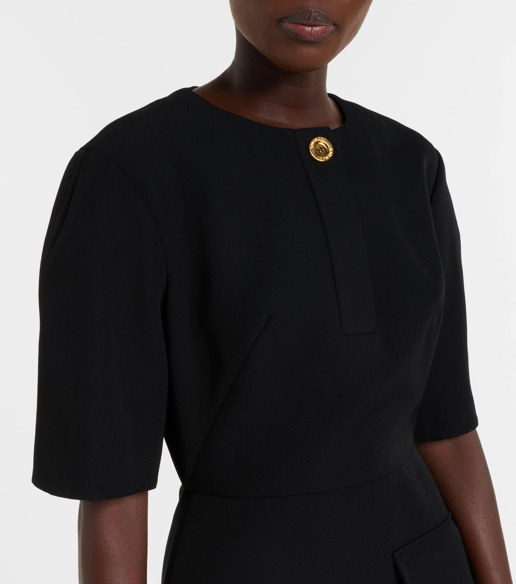 Wool grain de poudre minidress - 4