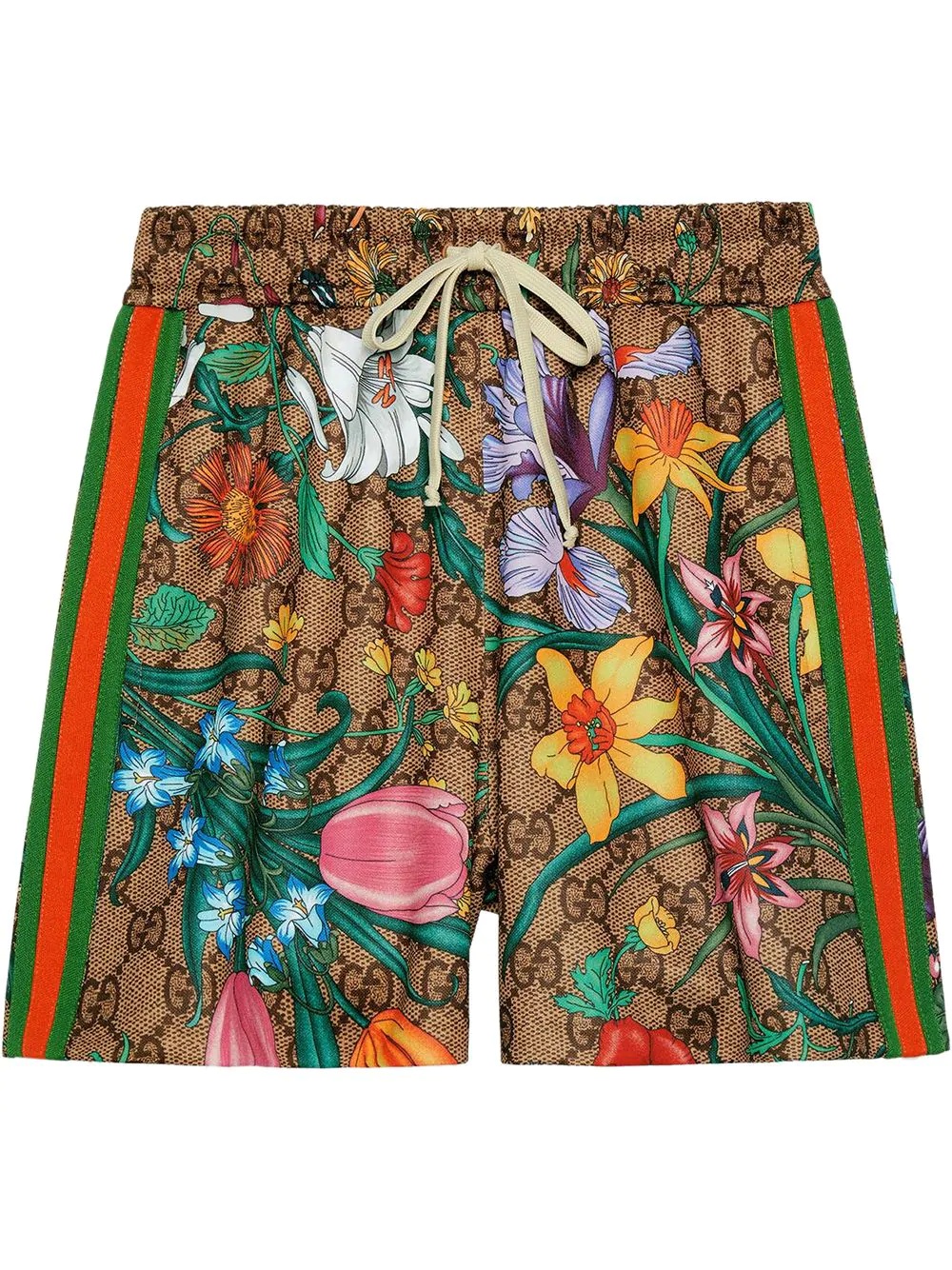 GG Flora print shorts - 1