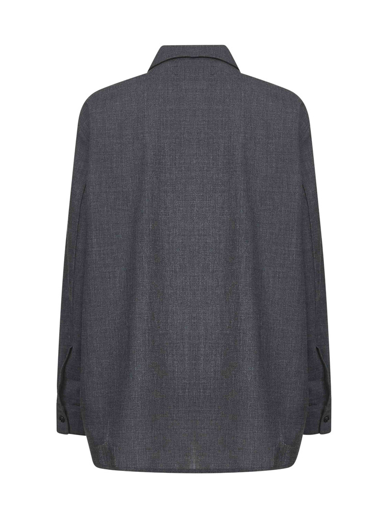 Studio Nicholson Grey melange wool Pinole shirt outlook