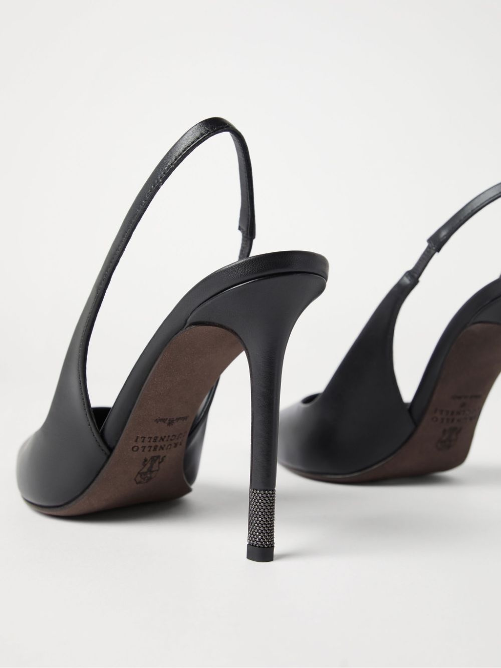 monili-detail leather slingback pumps - 5