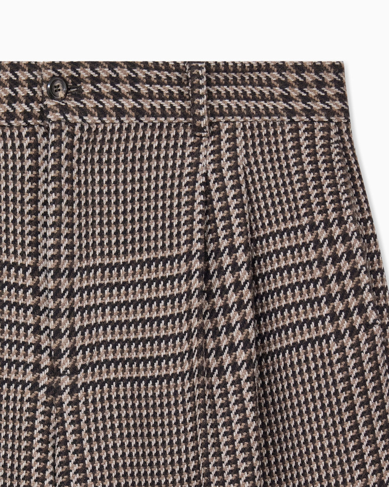 HIGH-WAISTED PLEATED TROUSERS WITH A HOUNDSTOOTH PATTERN 3