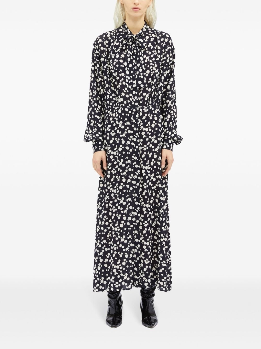 spot-print maxi dress - 2