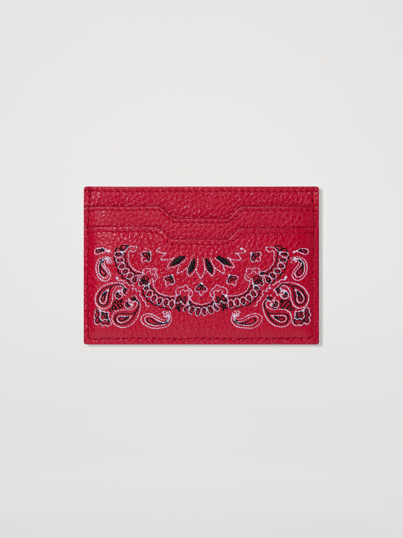 AMIRI LEATHER BANDANA CARD HOLDER outlook