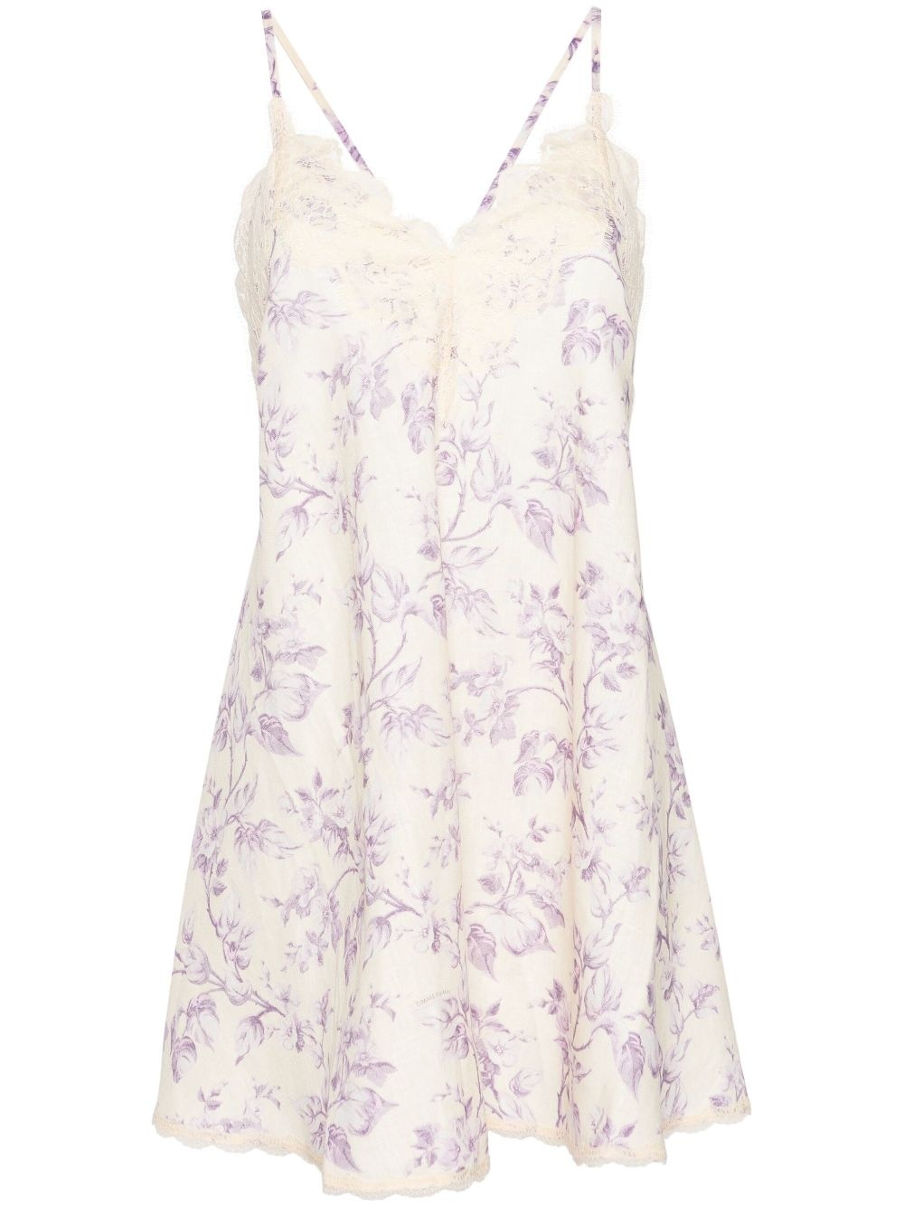 Halliday floral-print minidress - 1