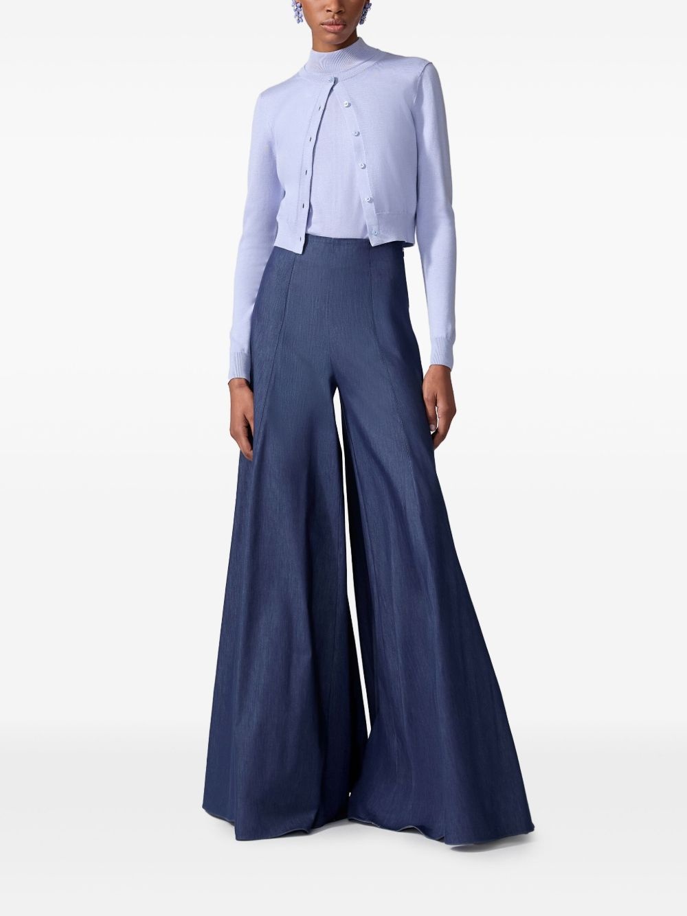 denim palazzo pants - 2