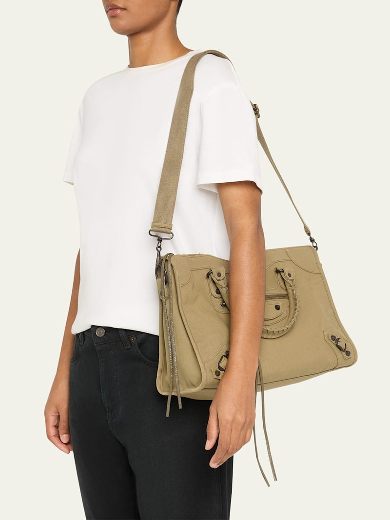 BALENCIAGA Le City Medium Canvas Top-Handle Bag outlook