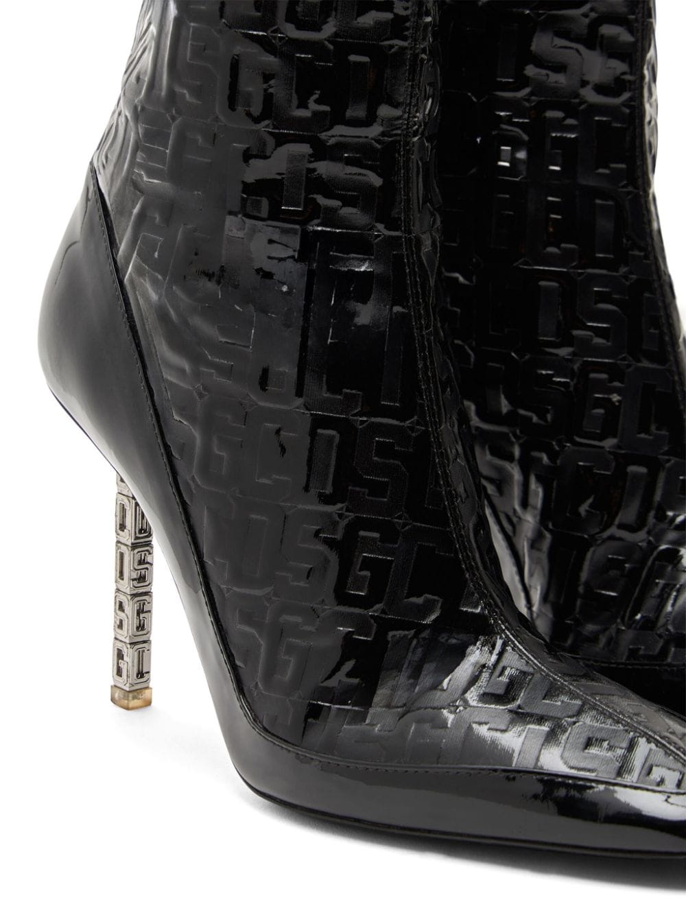 100mm monogram-pattern leather boots - 4
