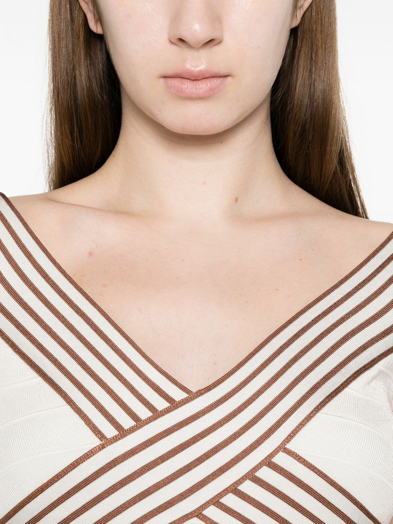 off-shoulder striped dress 5
