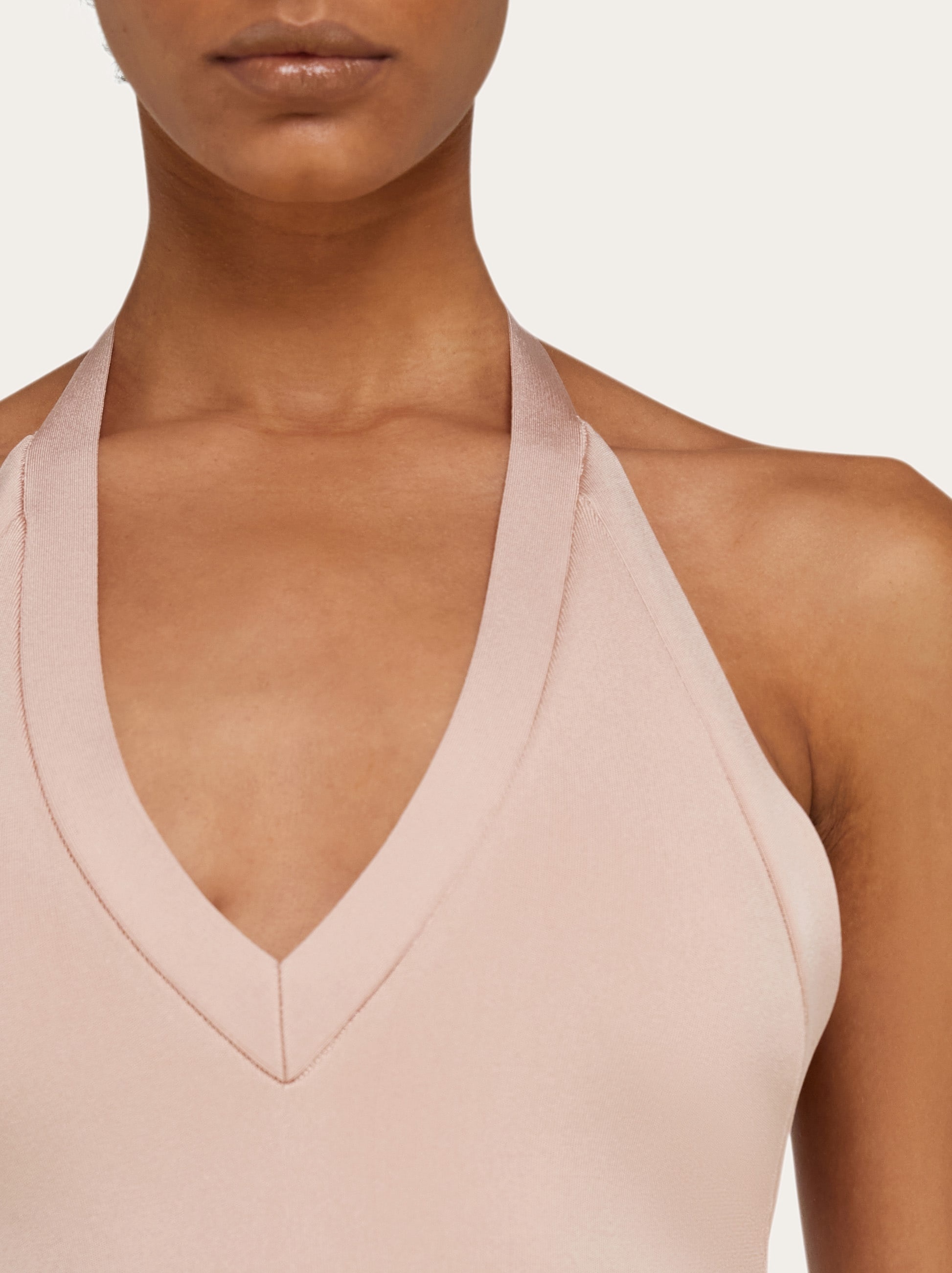 Knitted halter neck dress - 4