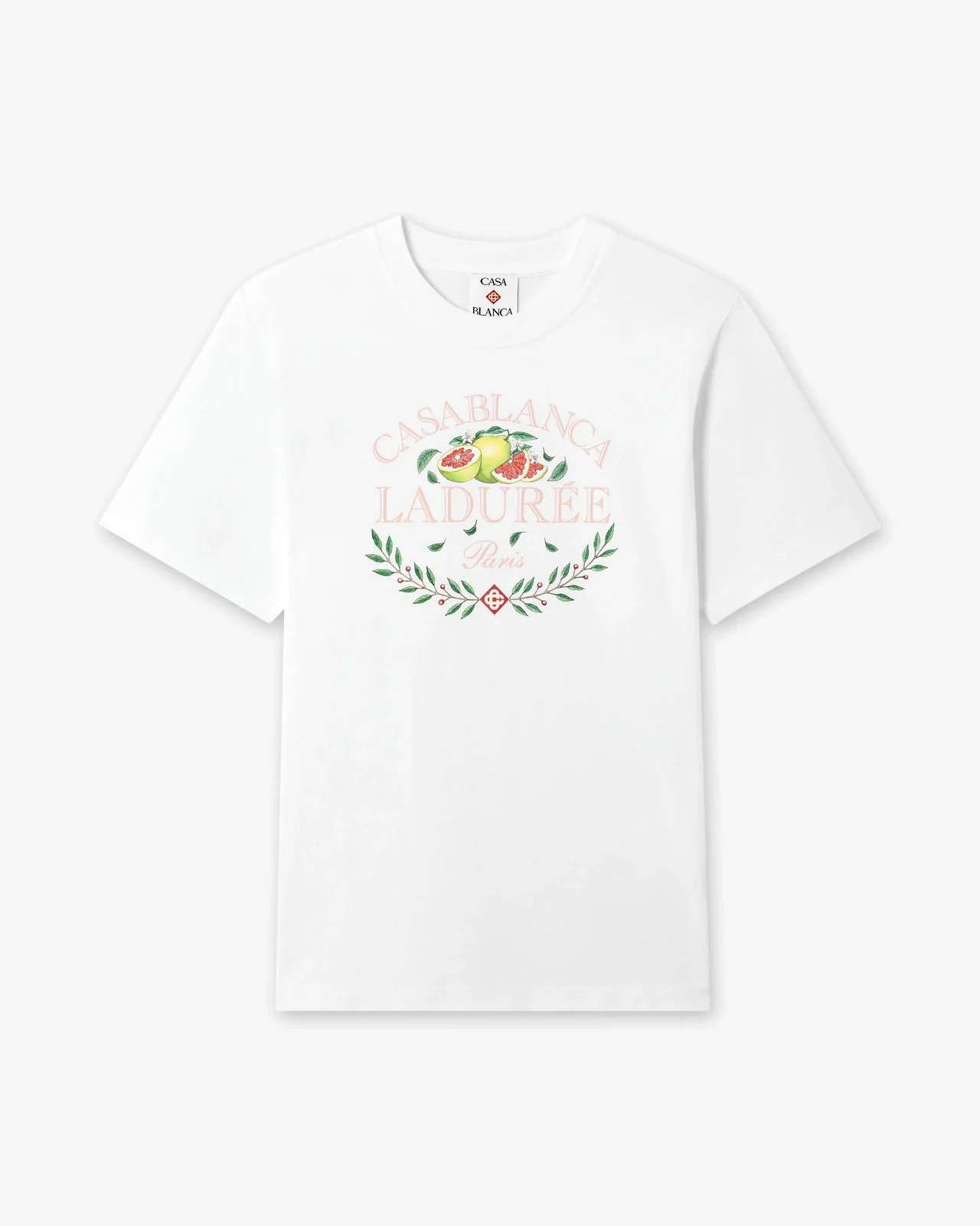 White Laduree x Casablanca Short Sleeve T-Shirt | Casablanca Paris - 1