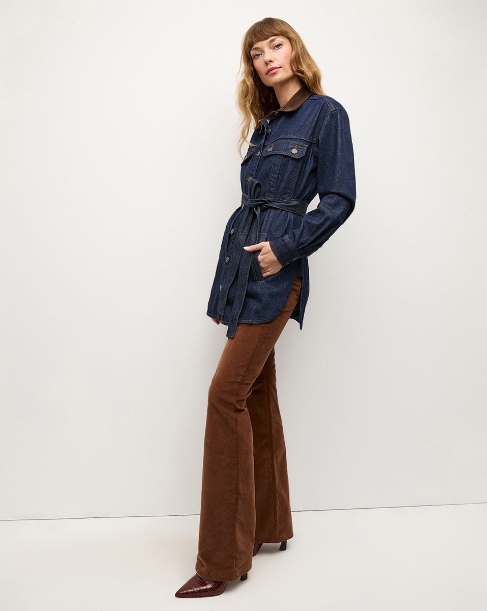 MIKAELA SHACKET WITH CORDUROY COLLAR - 6